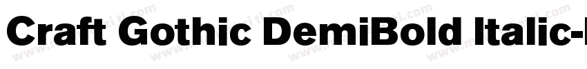 Craft Gothic DemiBold Italic字体转换